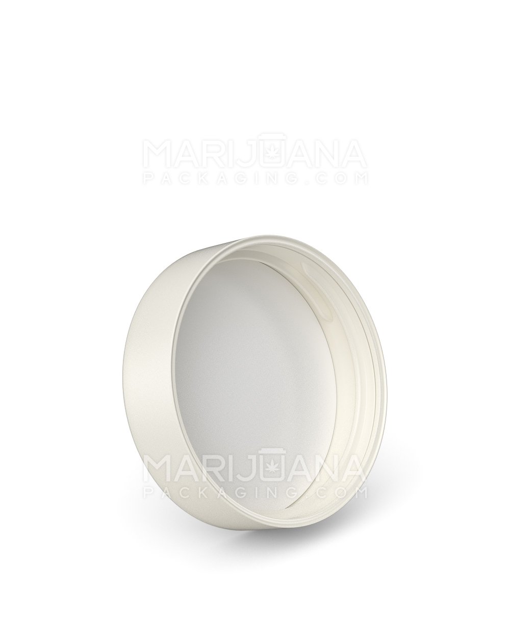 Child Resistant & Sustainable | Recyclable Push & Turn Reclaimed Ocean Plastic Caps w/ Foam Liner | 53mm - Matte White  - 2