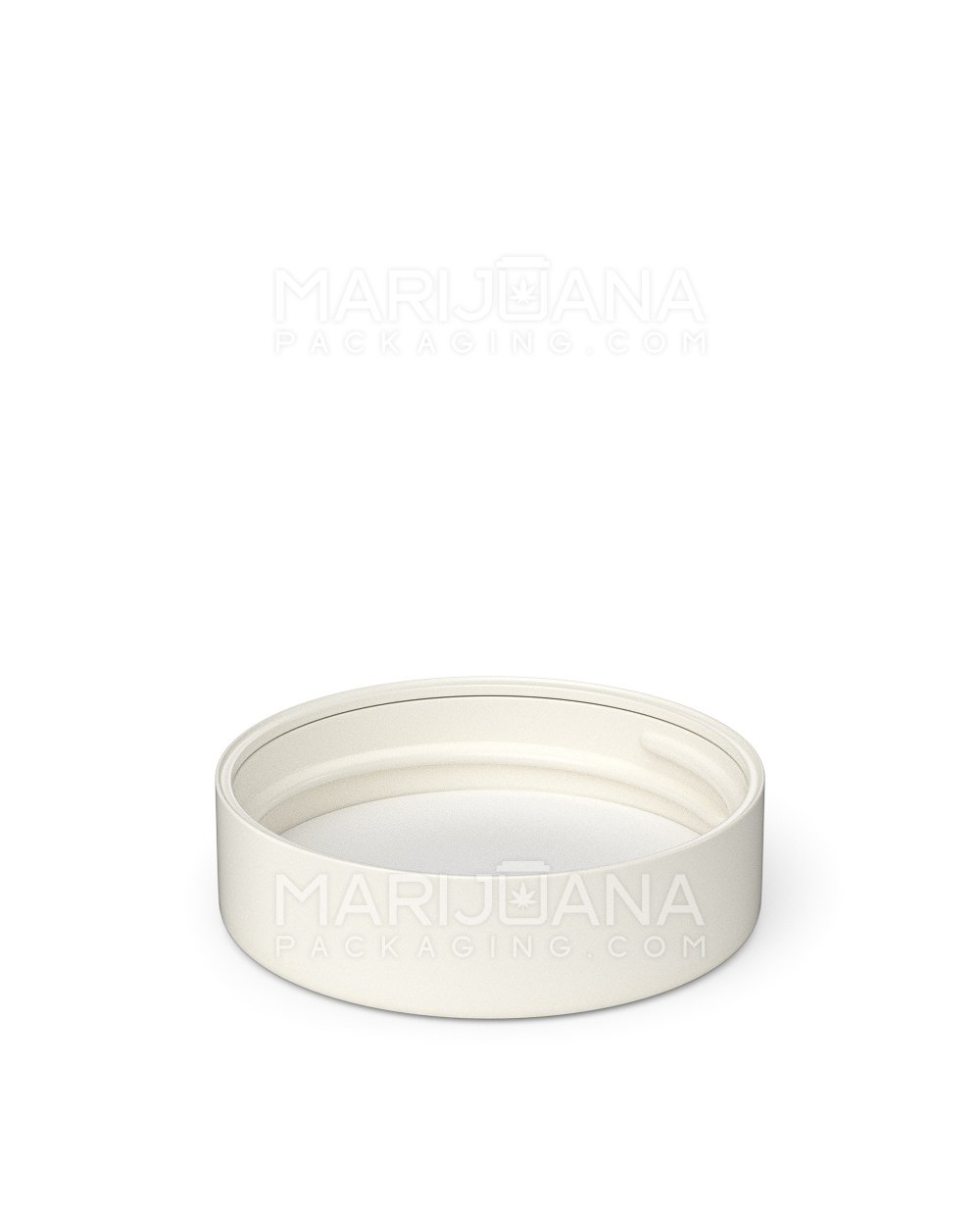 Child Resistant & Sustainable | Recyclable Push & Turn Reclaimed Ocean Plastic Caps w/ Foam Liner | 53mm - Matte White  - 4