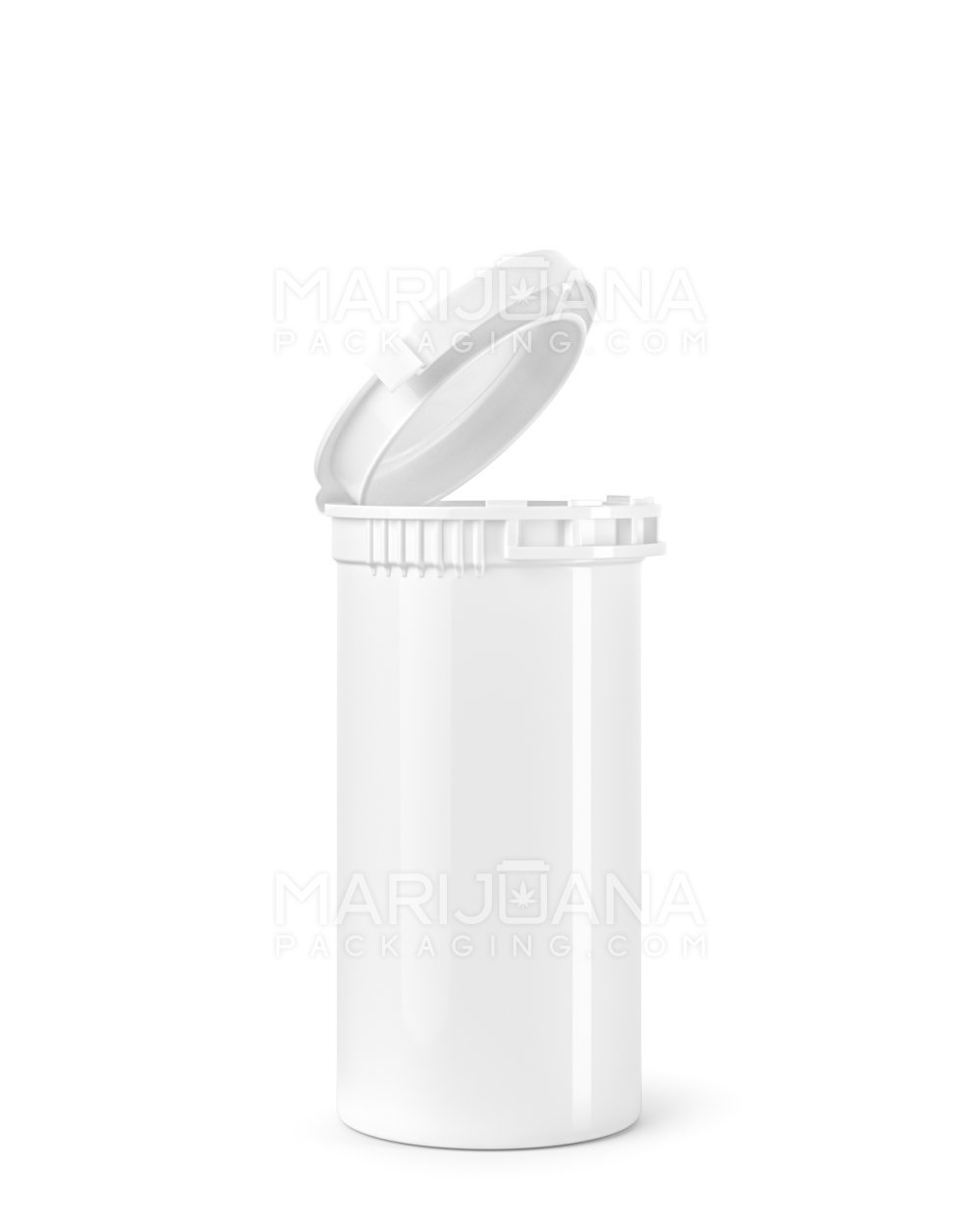 Child Resistant & Tamper Evident Opaque White Pop Top Bottles | 13dr - 2g | Sample - 1