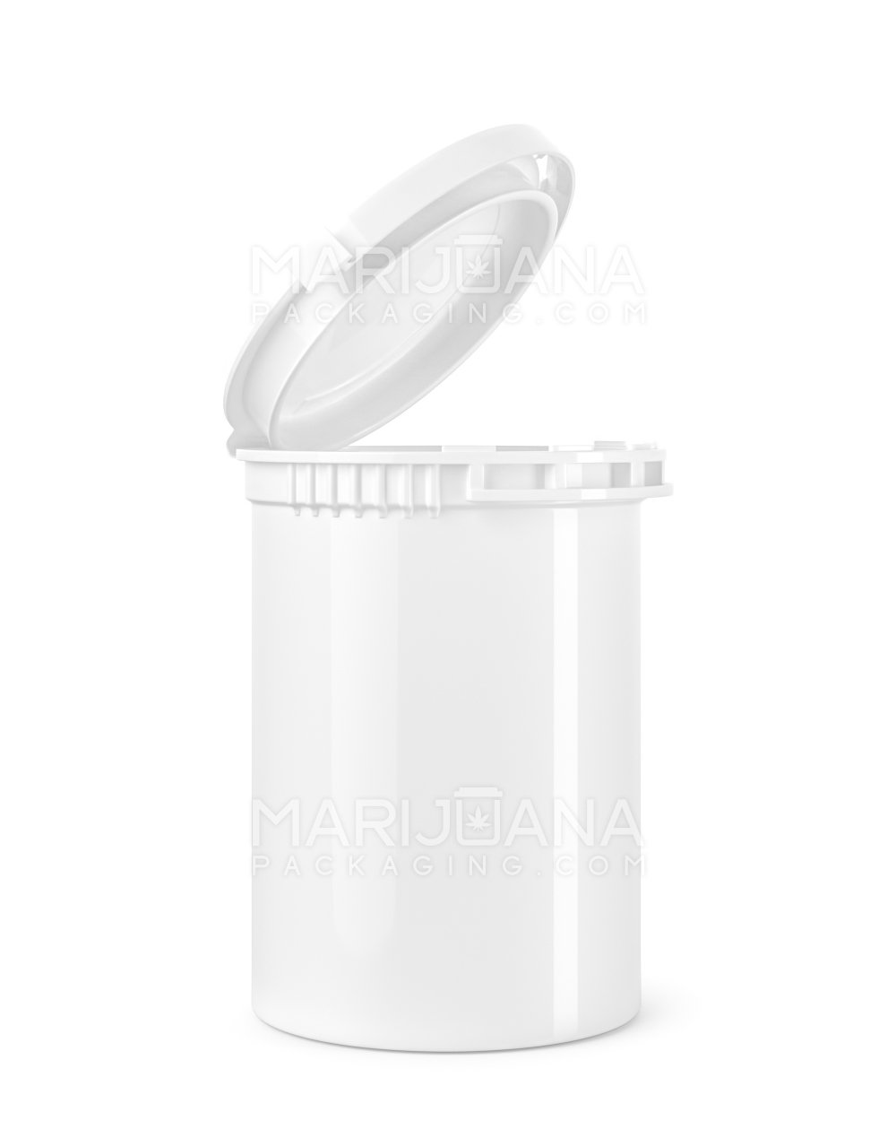 Child Resistant & Tamper Evident Opaque White Pop Top Bottles | 30dr - 7g | Sample - 1