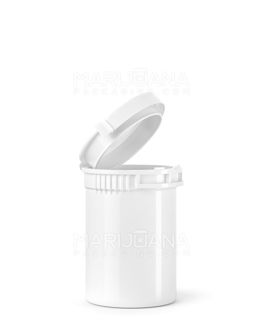 Child Resistant & Tamper Evident Opaque White Pop Top Bottles | 6dr - 1g | Sample - 1