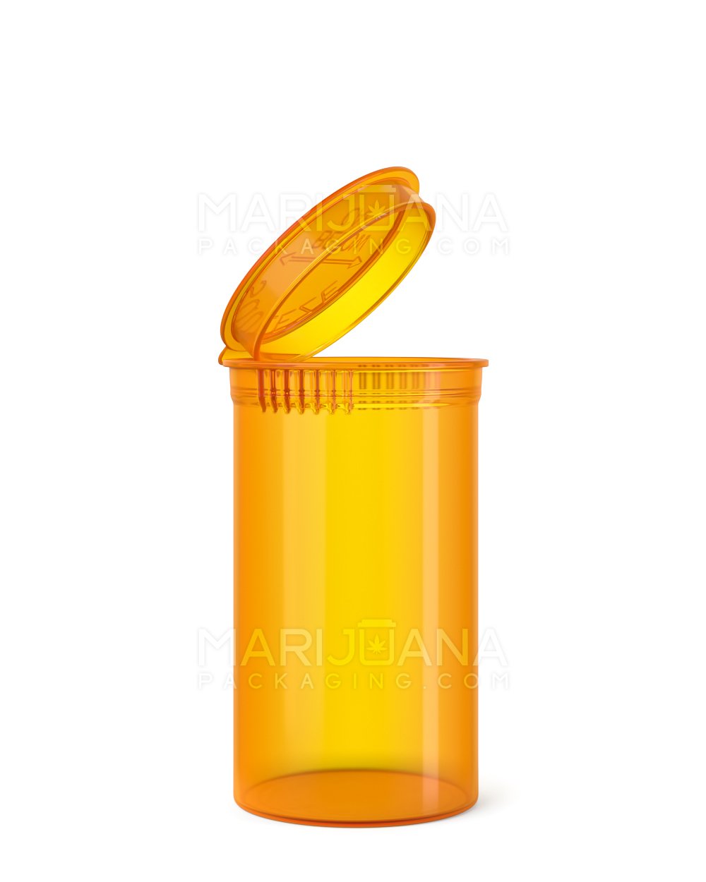 Child Resistant Transparent Amber Pop Top Bottles | 19dr - 3.5g | Sample - 1