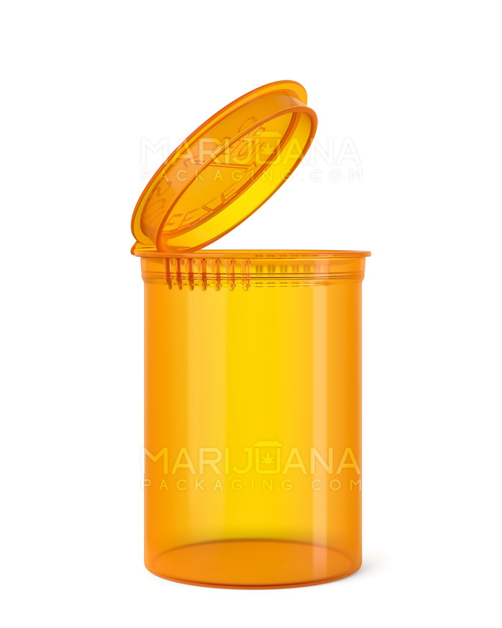 Child Resistant | Transparent Amber Pop Top Bottles | 30dr - 7g - 150 Count - 1