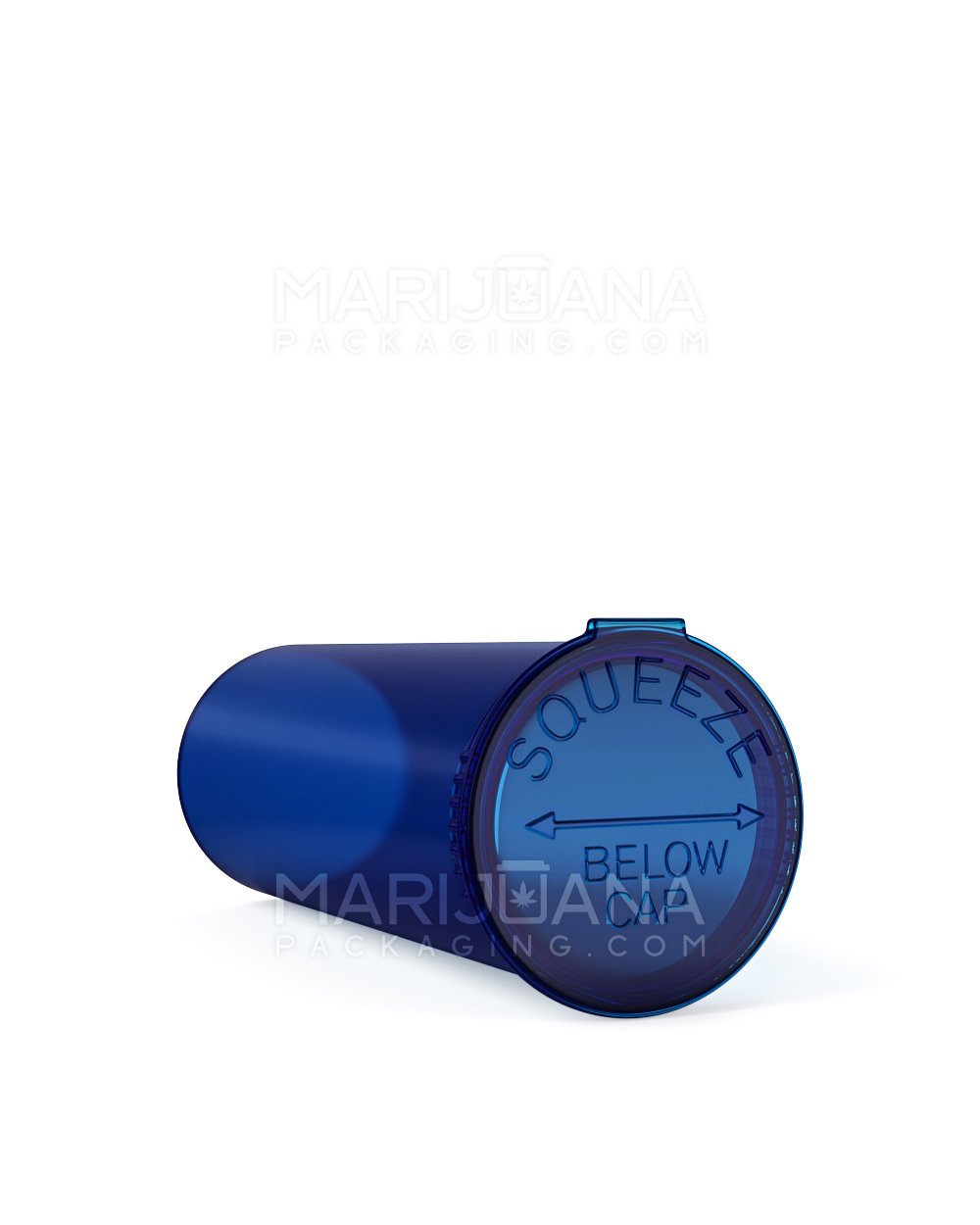 Child Resistant | Transparent Blue Pop Top Bottles | 60dr - 14g - 75 Count - 3