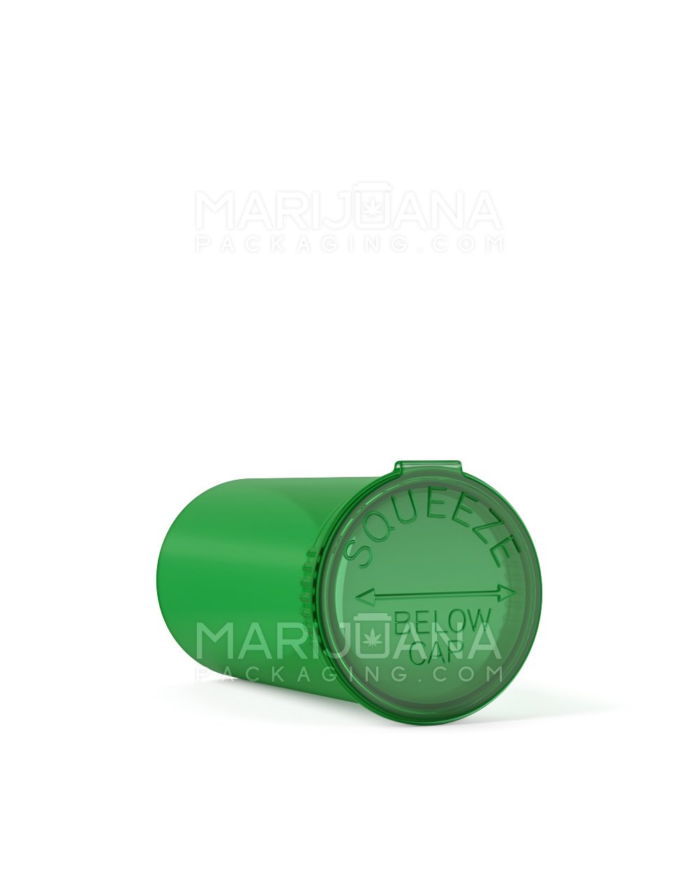 Child Resistant | Transparent Green Pop Top Bottles | 13dr - 2g - 315 Count - 3
