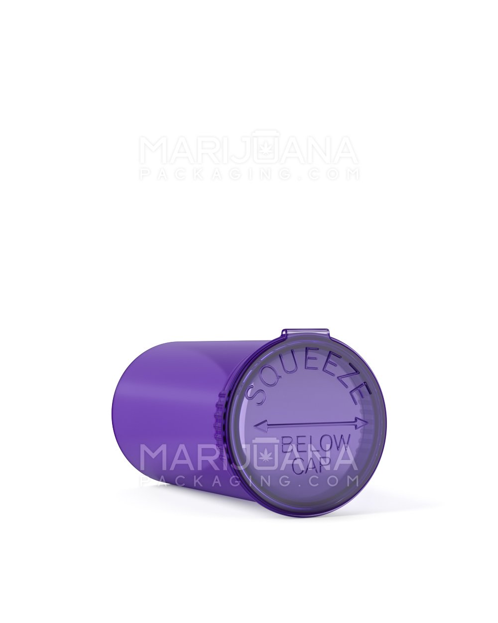Child Resistant | Transparent Purple Pop Top Bottles | 13dr - 2g - 315 Count - 3
