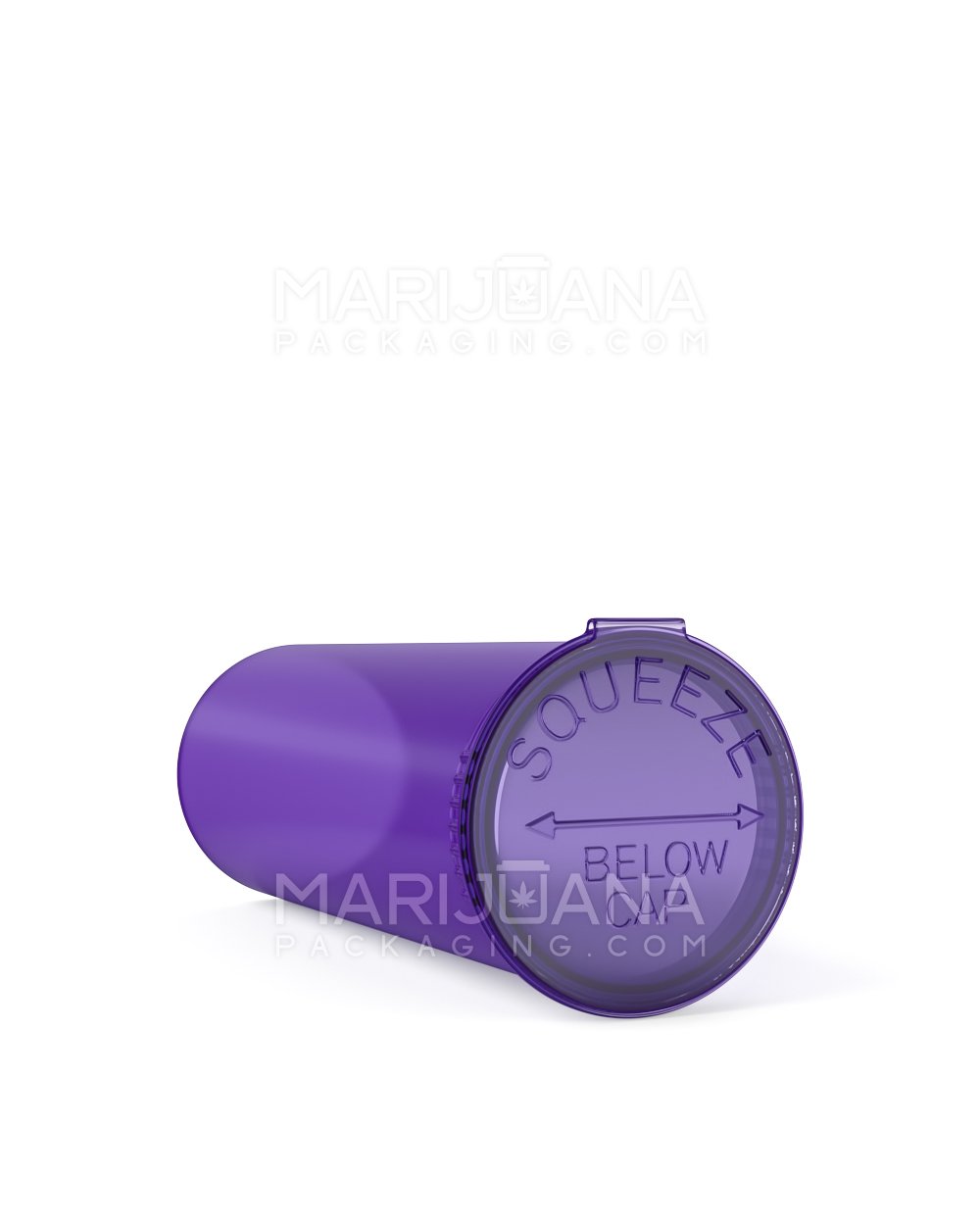 Child Resistant | Transparent Purple Pop Top Bottles | 60dr - 14g - 75 Count - 3