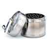 CHROMIUM CRUSHER | Magnetic Metal Grinder w/ Handle | 4 Piece - 63mm - Silver