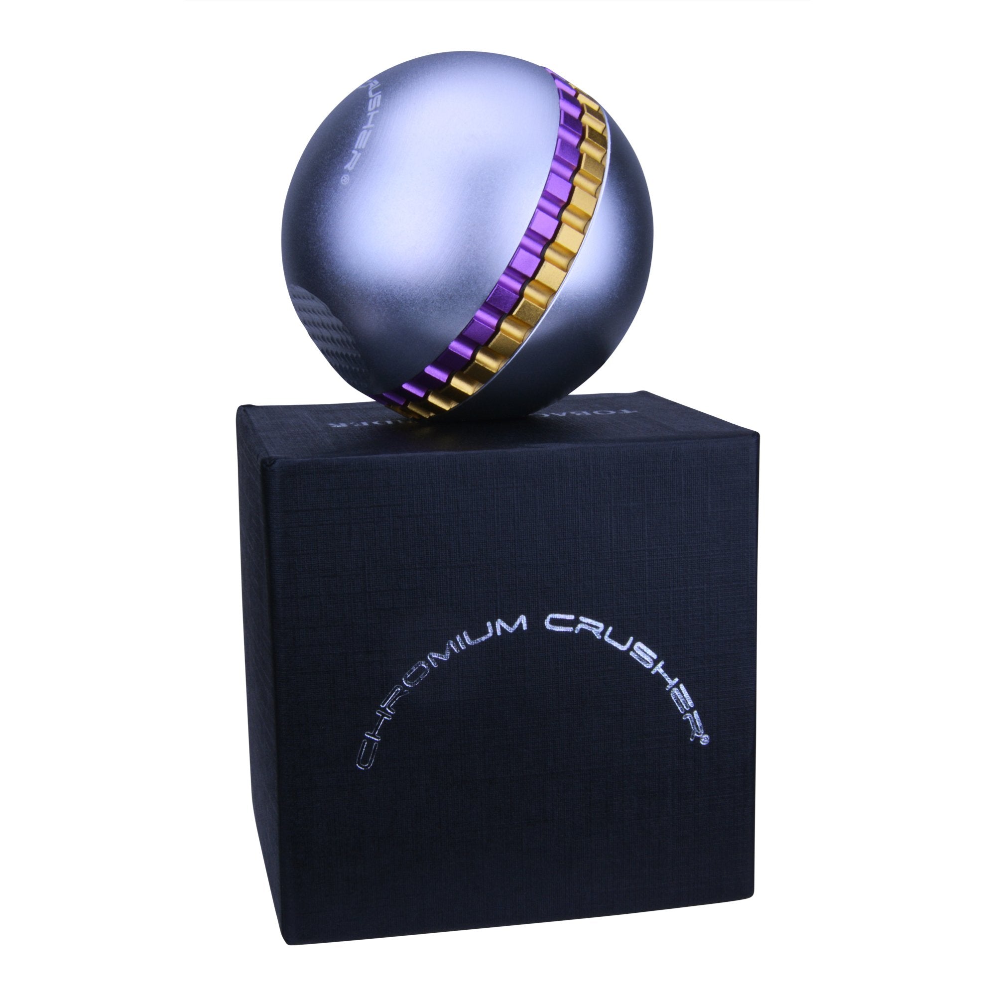 CHROMIUM CRUSHER | Magnetic Zinc Alloy Sphere Grinder | 4 Piece - 62mm - Grey - 3