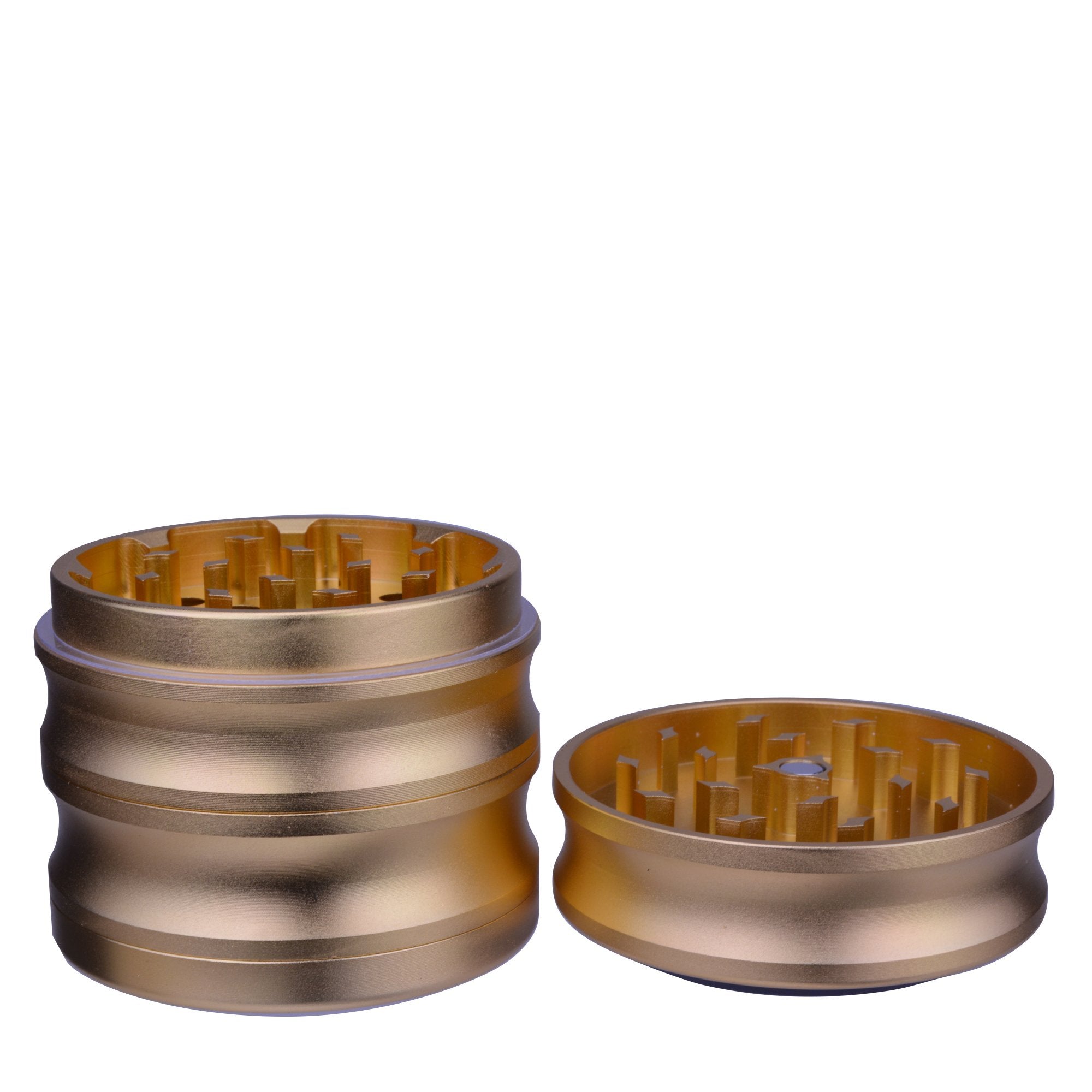 CHROMIUM CRUSHER | Magnetic Aluminum Vortex Grinder | 4 Piece - 56mm - Gold - 4