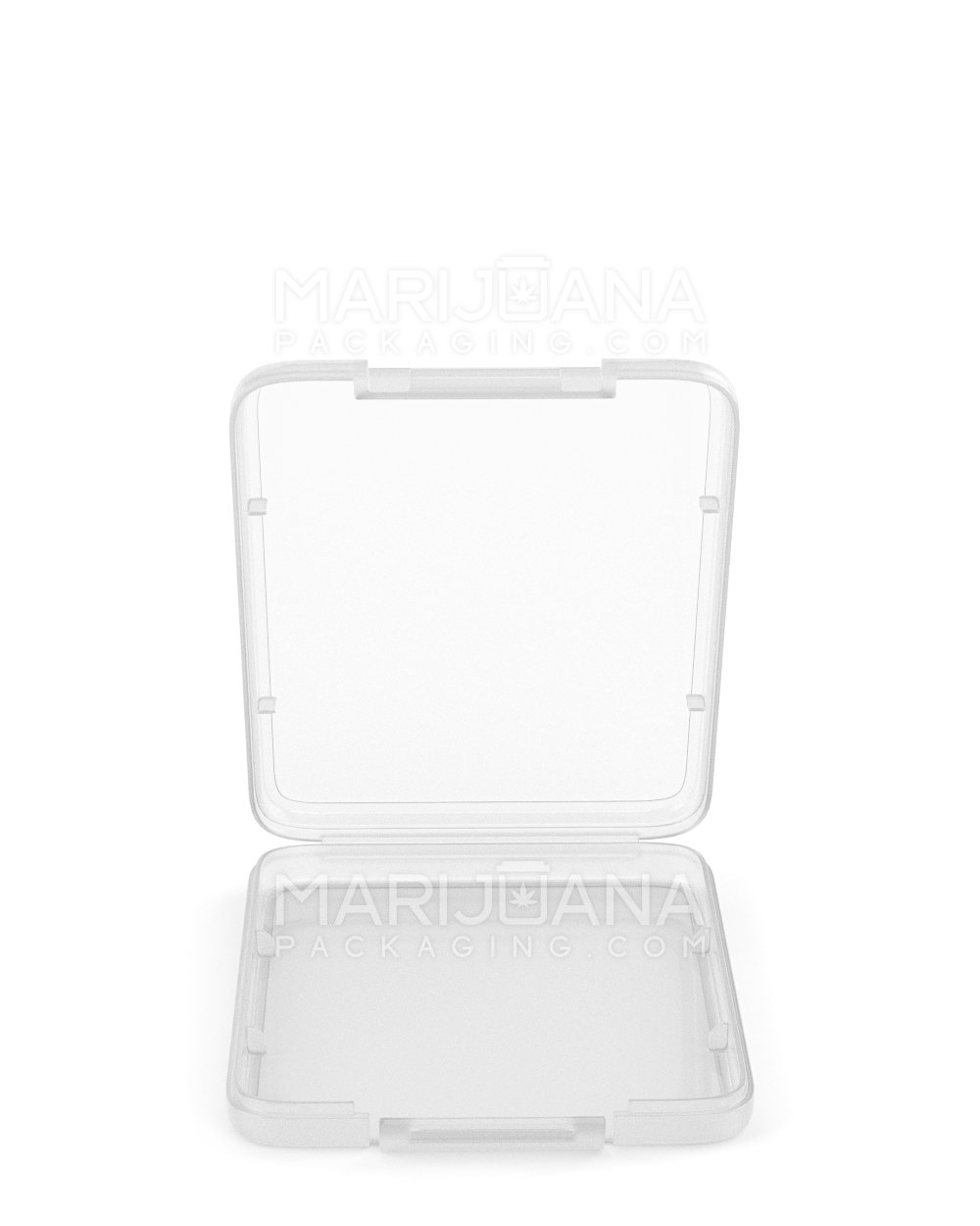 Hinged Lid Slim Shatter Container | 5.3mm - Clear Plastic - 1000 Count - 3