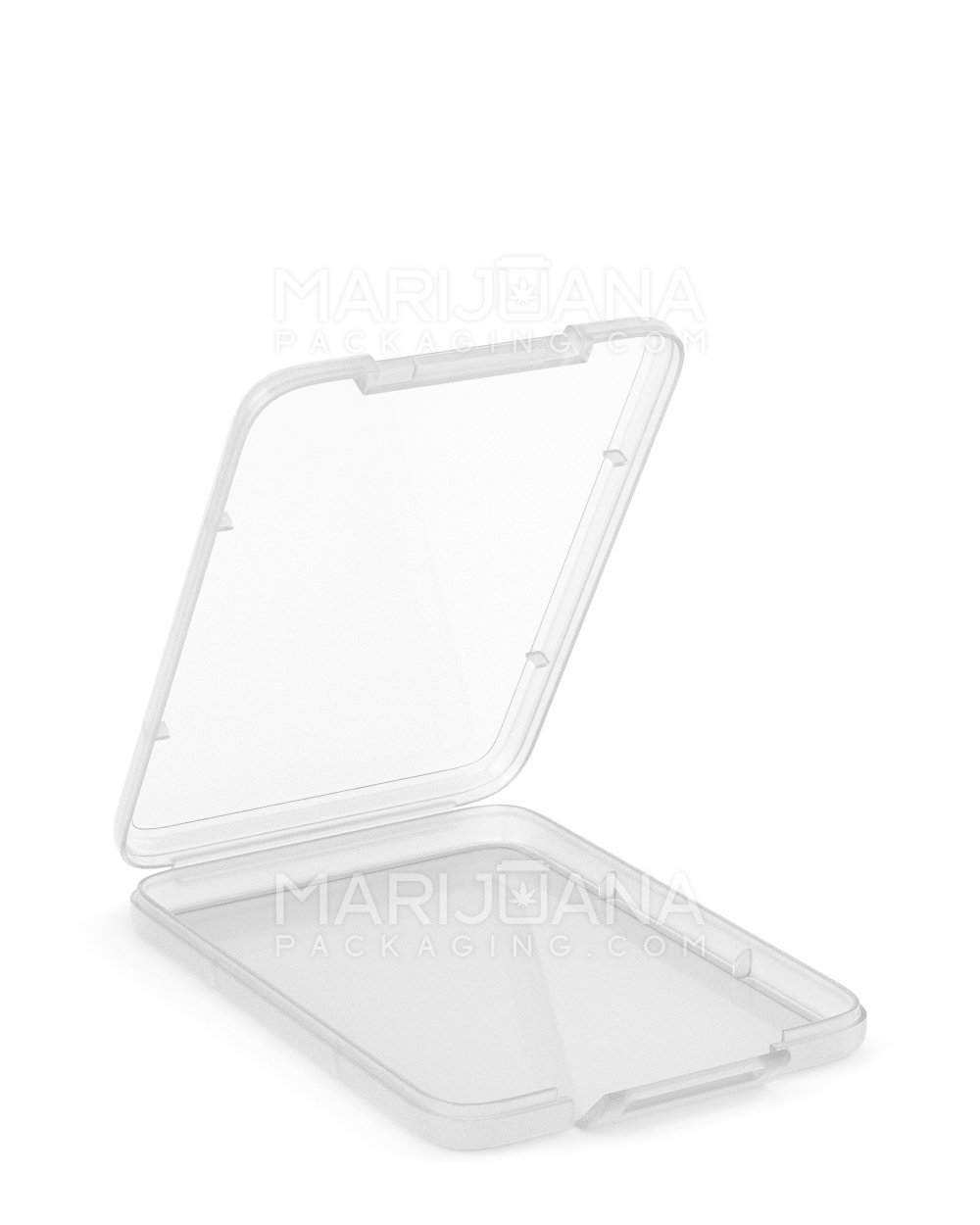 Hinged Lid Slim Shatter Container | 5.3mm - Clear Plastic - 1000 Count - 1