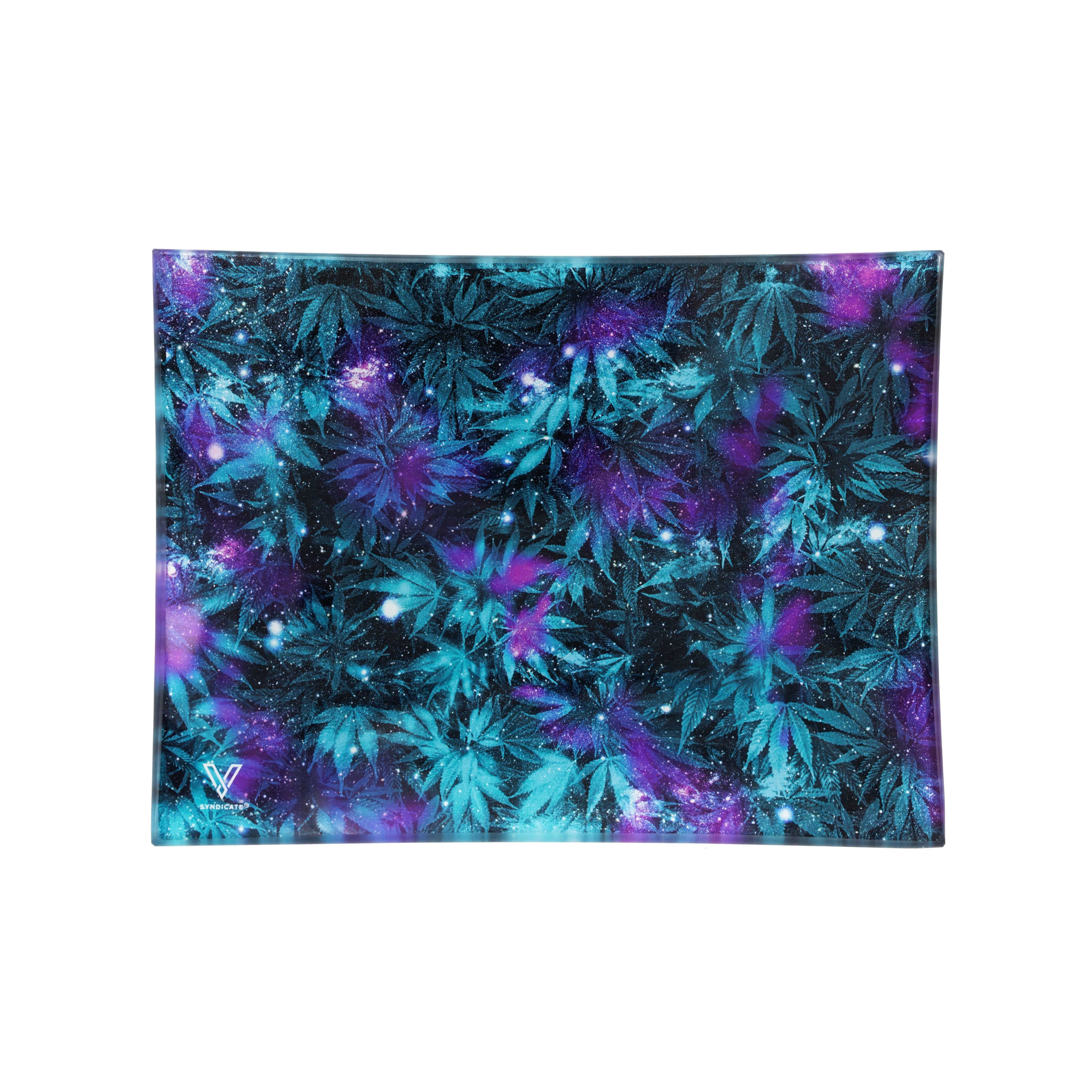 V-SYNDICATE | Cosmic Chronic Small Glass Rolling Tray | 6.5in x 5in - Small - Glass - 1