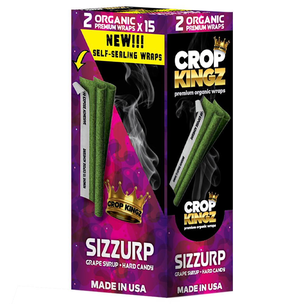 CROP KINGZ | 'Retail Display' Organic Hemp Blunt Wraps | Self Sealing - Sizzurp - 15 Count - 2