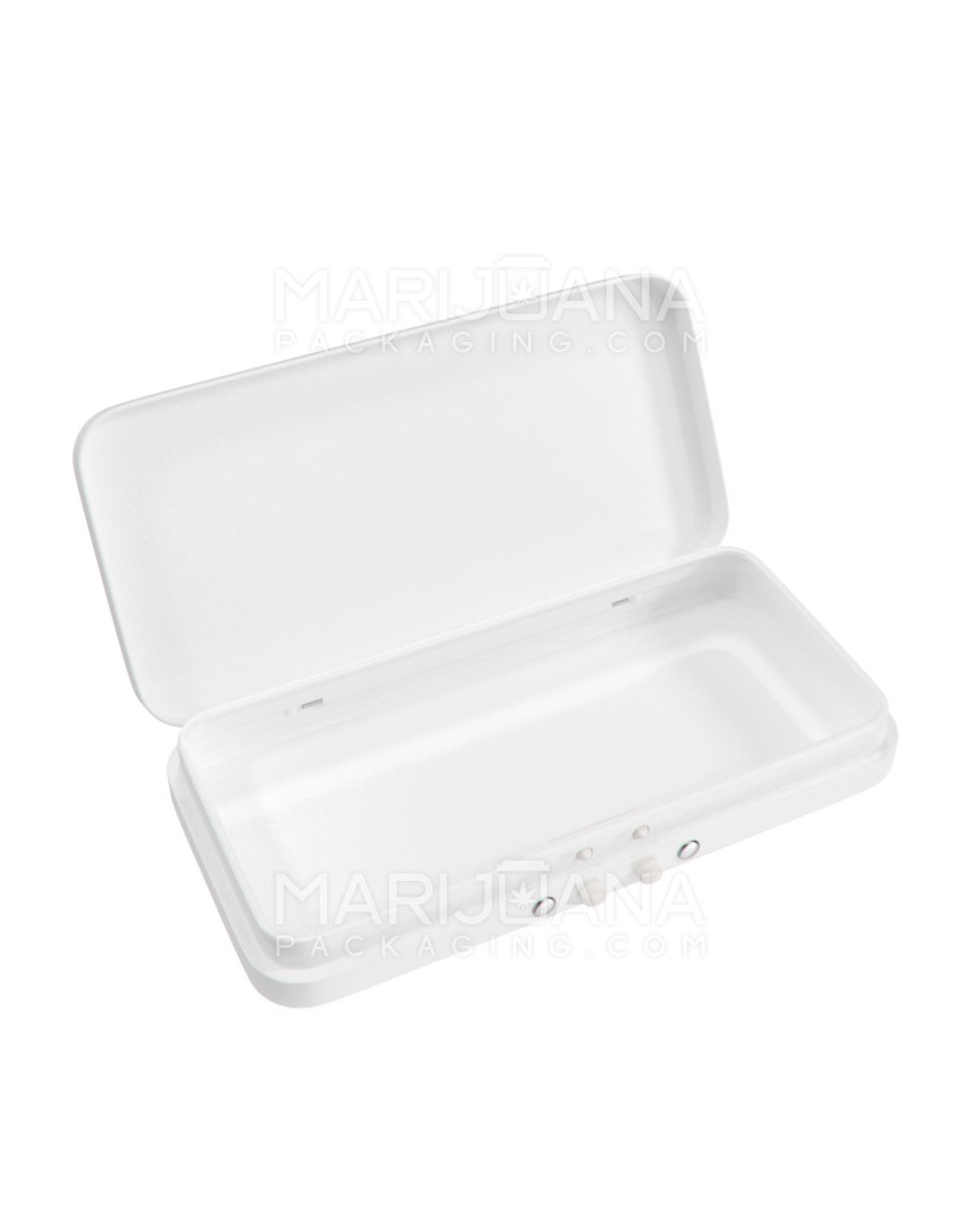 Custom 100% Recyclable Child Resistant Hinged-Lid Large Joint Box | 120mm x 61.7mm - White Tin - 2