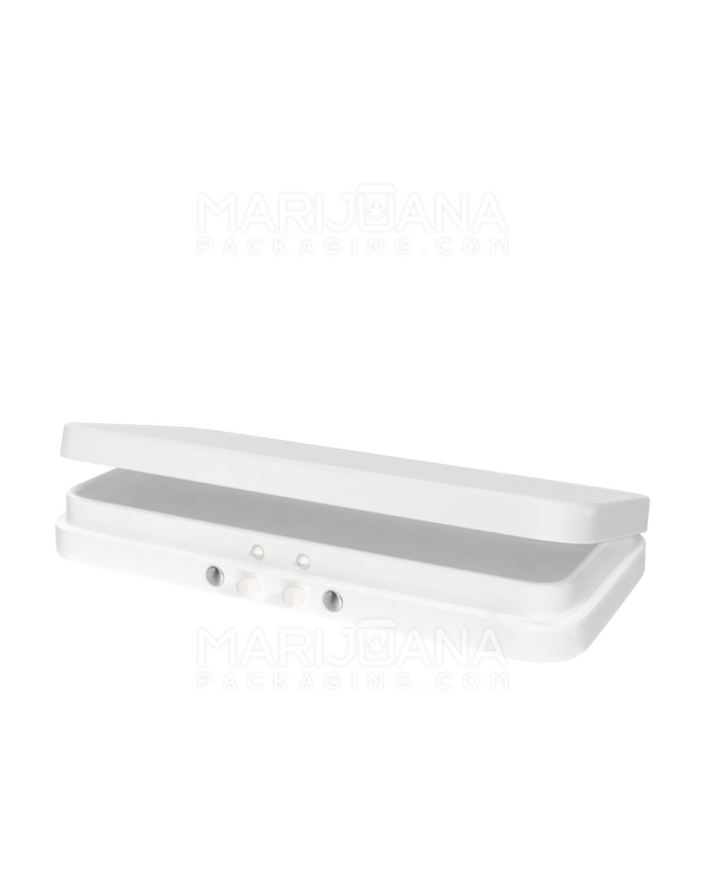 Custom 100% Recyclable Child Resistant Hinged-Lid Large Joint Box | 120mm x 61.7mm - White Tin - 3