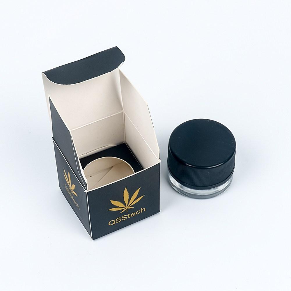 Custom Cannabis Concentrate Glass Jars Paper Box - 3