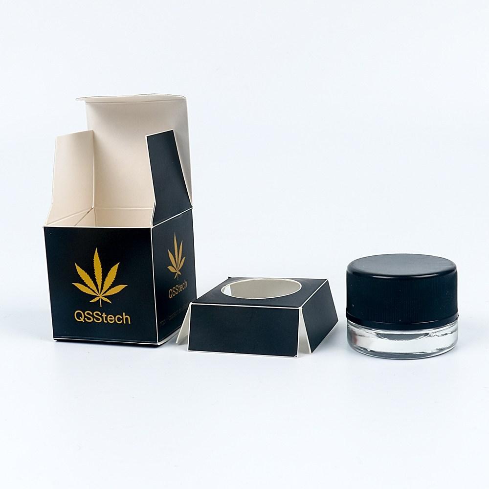 Custom Cannabis Concentrate Glass Jars Paper Box - 2
