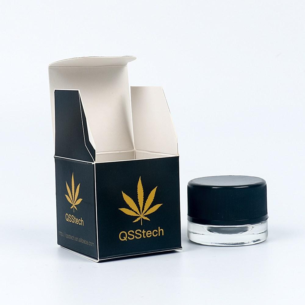 Custom Cannabis Concentrate Glass Jars Paper Box - 1