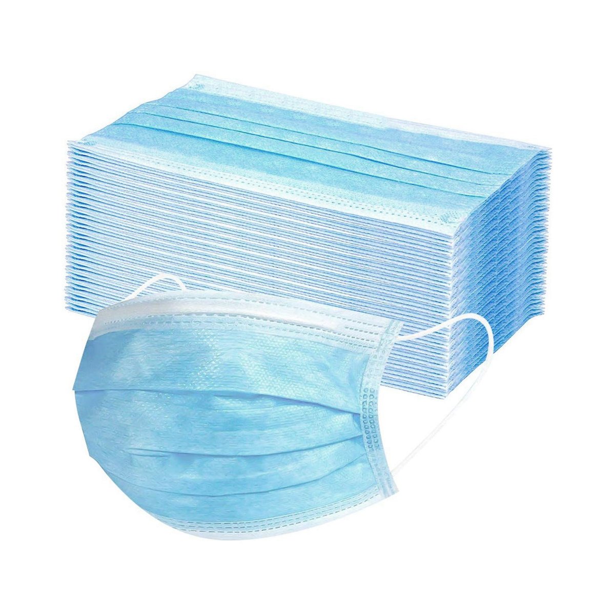 Disposable Protective Face Masks | 3 Ply - Blue - 50 Count - 2