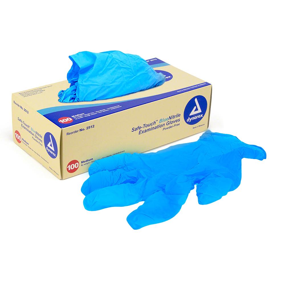 DYNAREX | Powder-Free Disposable Gloves | Blue - Nitrile - 100 Count - 1