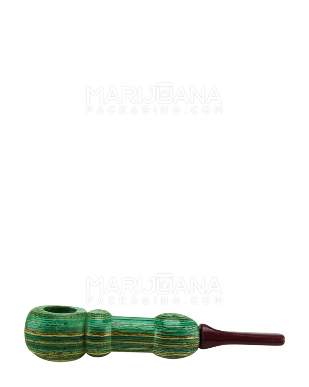 Flat Mouth Spoon Hand Pipe | 4in Long - Wood - Assorted - 12