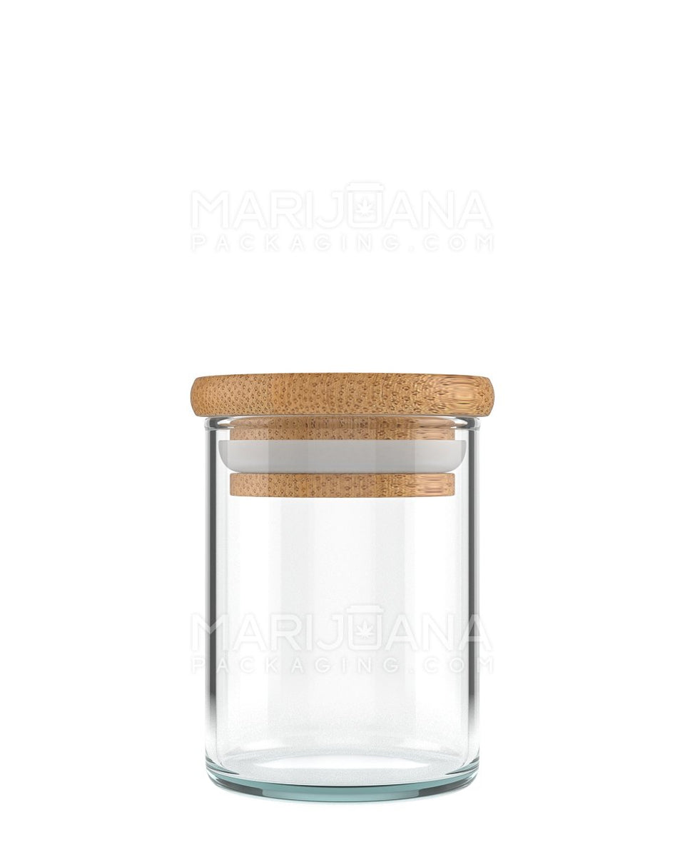 Free Sample 2oz 4oz Glass Jars with Wooden Lids and Spoons Herb