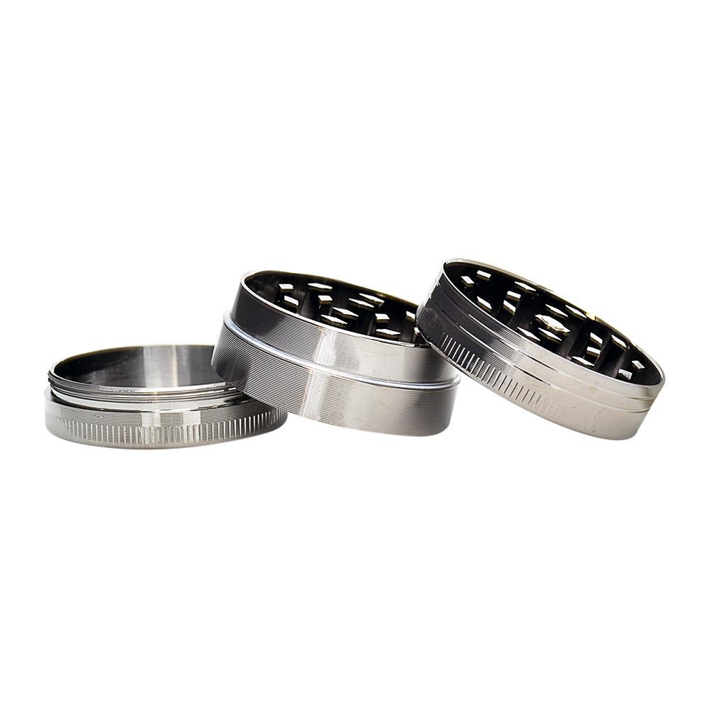 High Grade Magnetic Metal Grinder w/ Catcher | 3 Piece - 40mm - Silver - 4