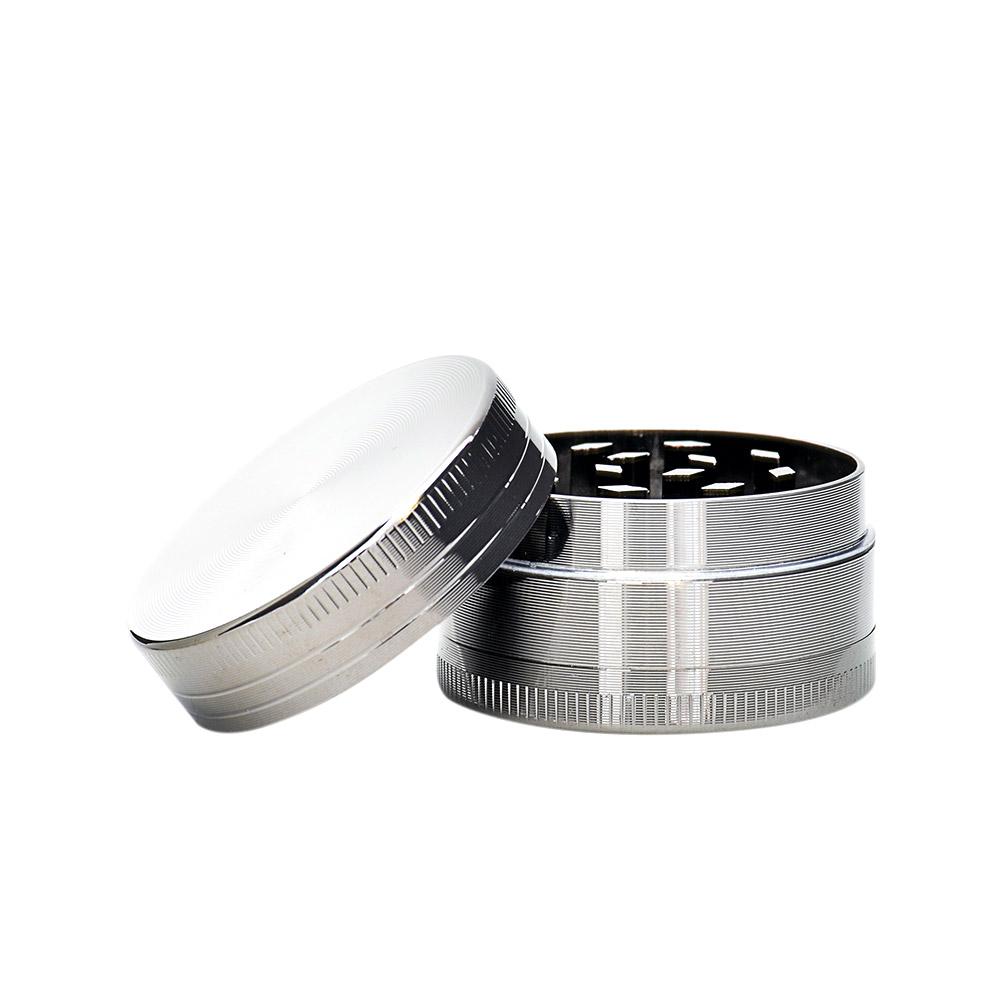 High Grade Magnetic Metal Grinder w/ Catcher | 3 Piece - 40mm - Silver - 1