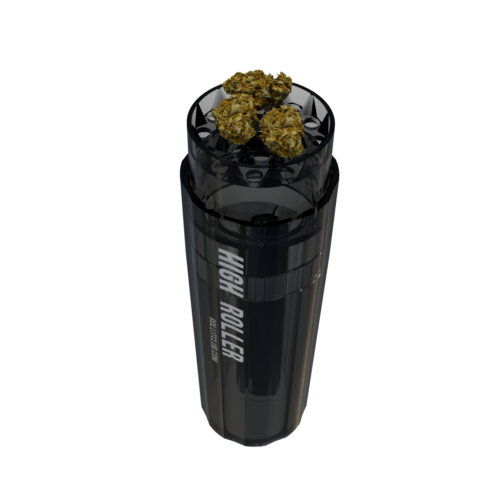 HIGHROLLER | Magnetic Plastic Grinder w/ Storage | 4 Piece - 38mm - Smoke - 4