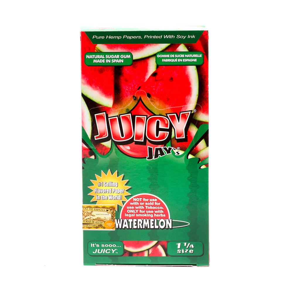 JUICY JAY'S | 'Retail Display' 1 1/4 Size Hemp Rolling Papers | 76mm - Watermelon - 24 Count - 2