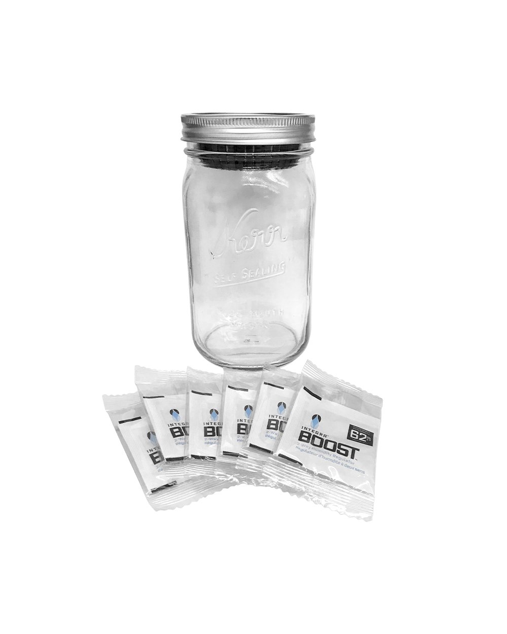 KERR | Humidity Control Clear Glass Jar w/ Pods | 32oz - 62% - 6 Packs - 6