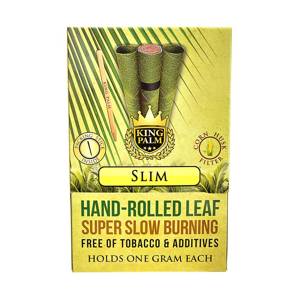 KING PALM | 'Retail Display' 1.5G Slim Natural Leaf Blunt Wraps | 105mm - Super Slow Burning - 50 Count - 8