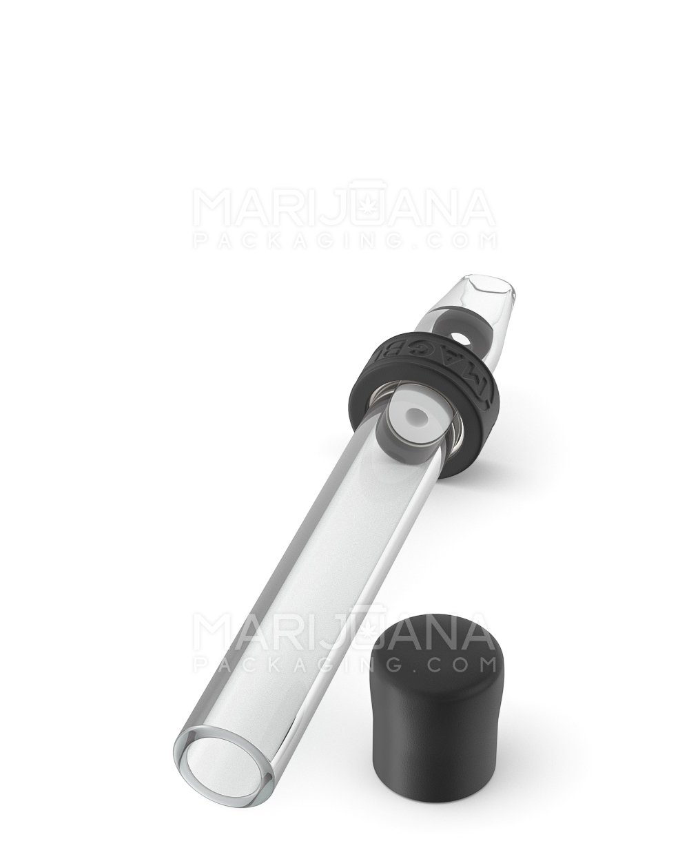 MAGBLUNT | Magnetic Asher Band Glass Blunt | 4in Long - Glass - Clear - 5