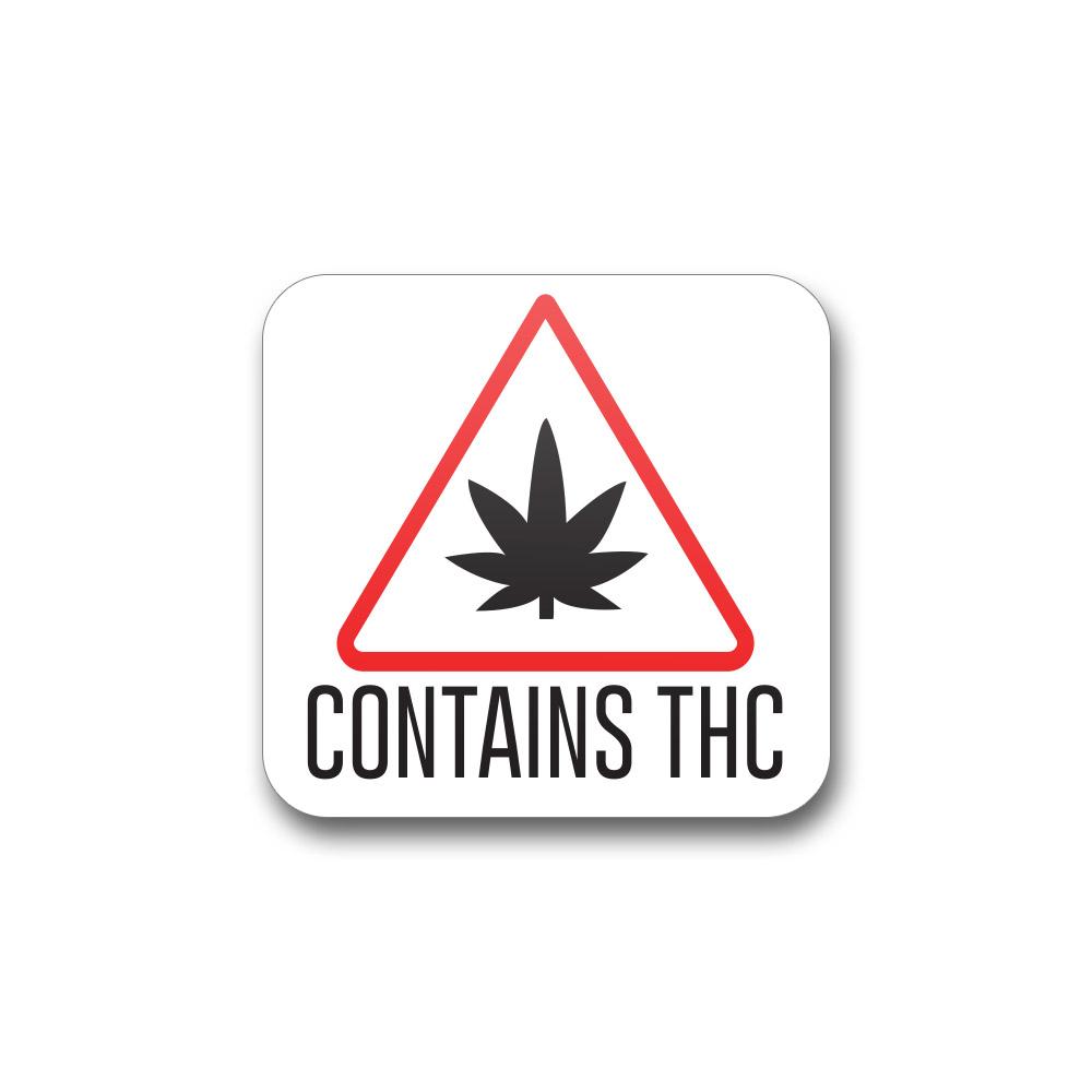 Massachusetts - Maine THC Triangle Labels | 1in x 1in - Square - 1000 Count - 1