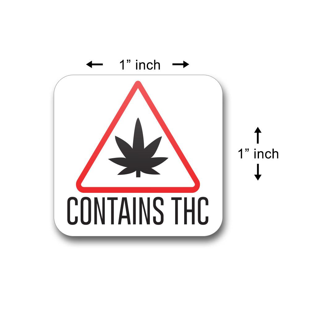 Massachusetts - Maine THC Triangle Labels | 1in x 1in - Square - 1000 Count - 4