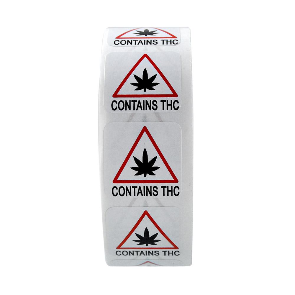 Massachusetts - Maine THC Triangle Labels | 1in x 1in - Square - 1000 Count - 3