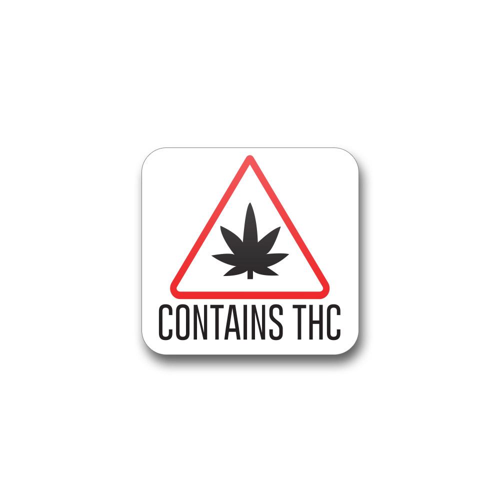 Massachusetts - Maine THC Triangle Labels | .75in x .75in - Square - 1000 Count - 1