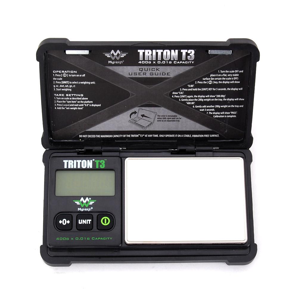 MY WEIGH | Triton T3 Digital Scale | 400g Capacity - 0.01g Readability - 3