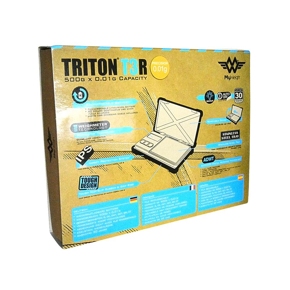 MY WEIGH | Triton T3 Rechargeable Digital Scale | 500g Capacity - 0.01g Readability - 5