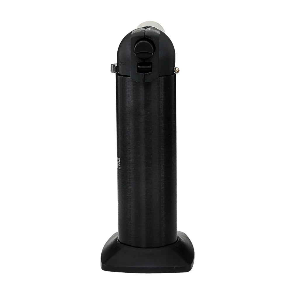 NEWPORT | Metal Cigar Torch w/ Safety Lock | 6in Tall - No Butane - Black - 3