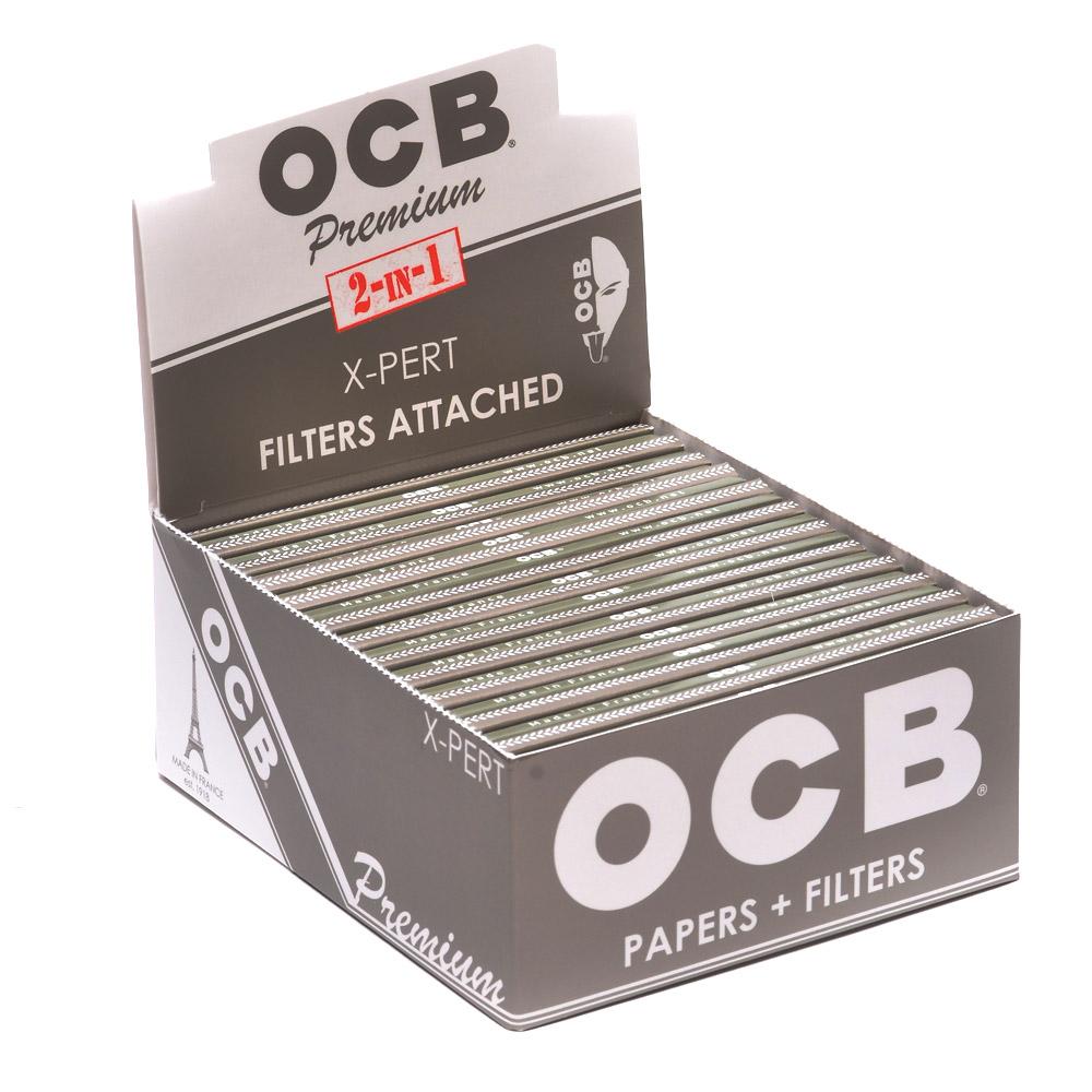 OCB | 'Retail Display' King Size Rolling Papers + Filters | 110mm - X Pert- 24 Count - 1