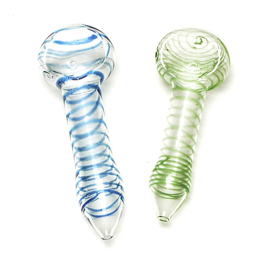 Assorted Spiral Spoon Hand Pipe | 2.5in Long - Glass - 100 Count - 1