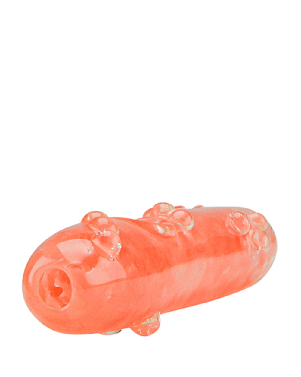 Pink Fumed Steamroller Hand Pipe w/ Multi Knockers | 5in Long - Glass - Pink - 3