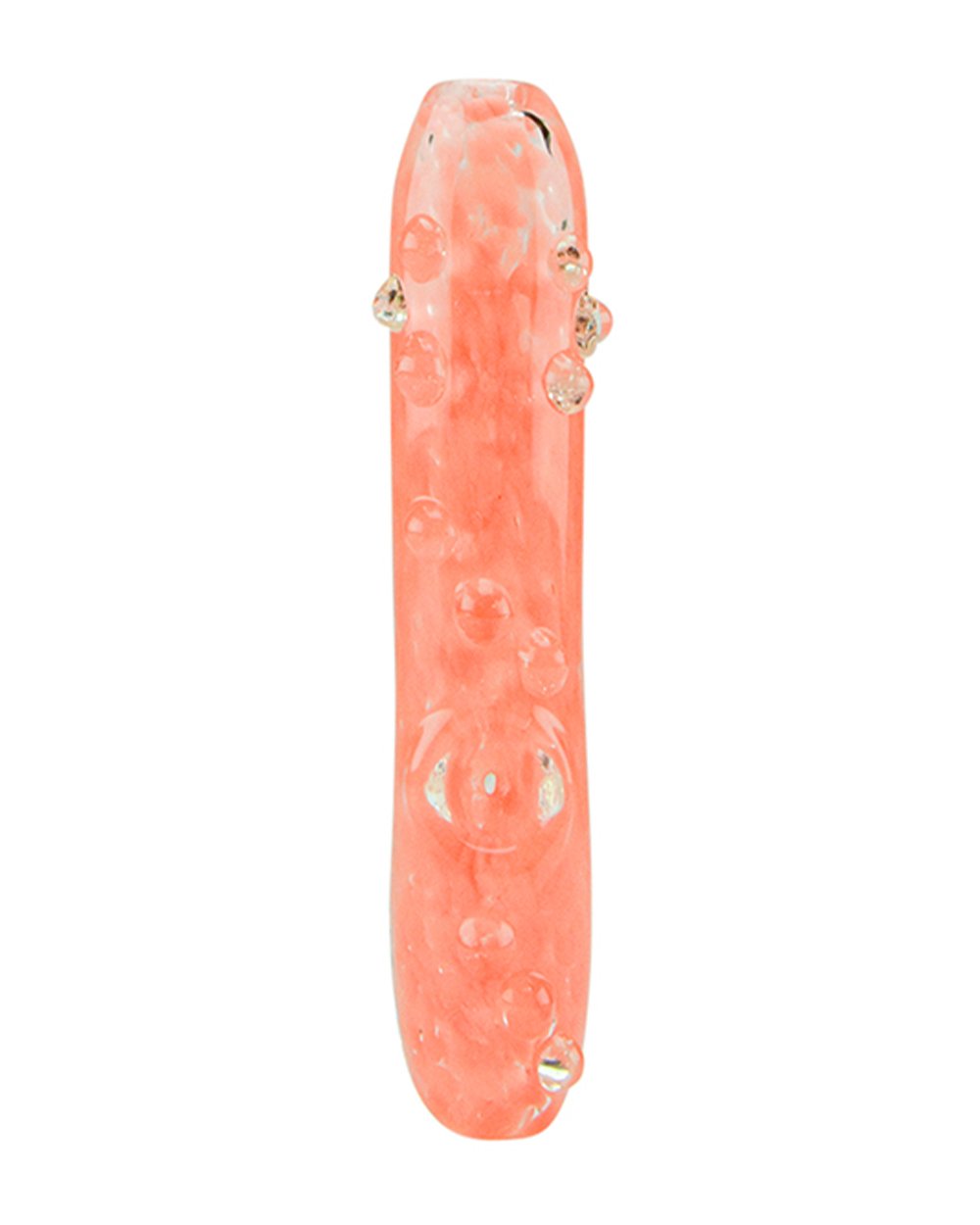 Pink Fumed Steamroller Hand Pipe w/ Multi Knockers | 5in Long - Glass - Pink - 1