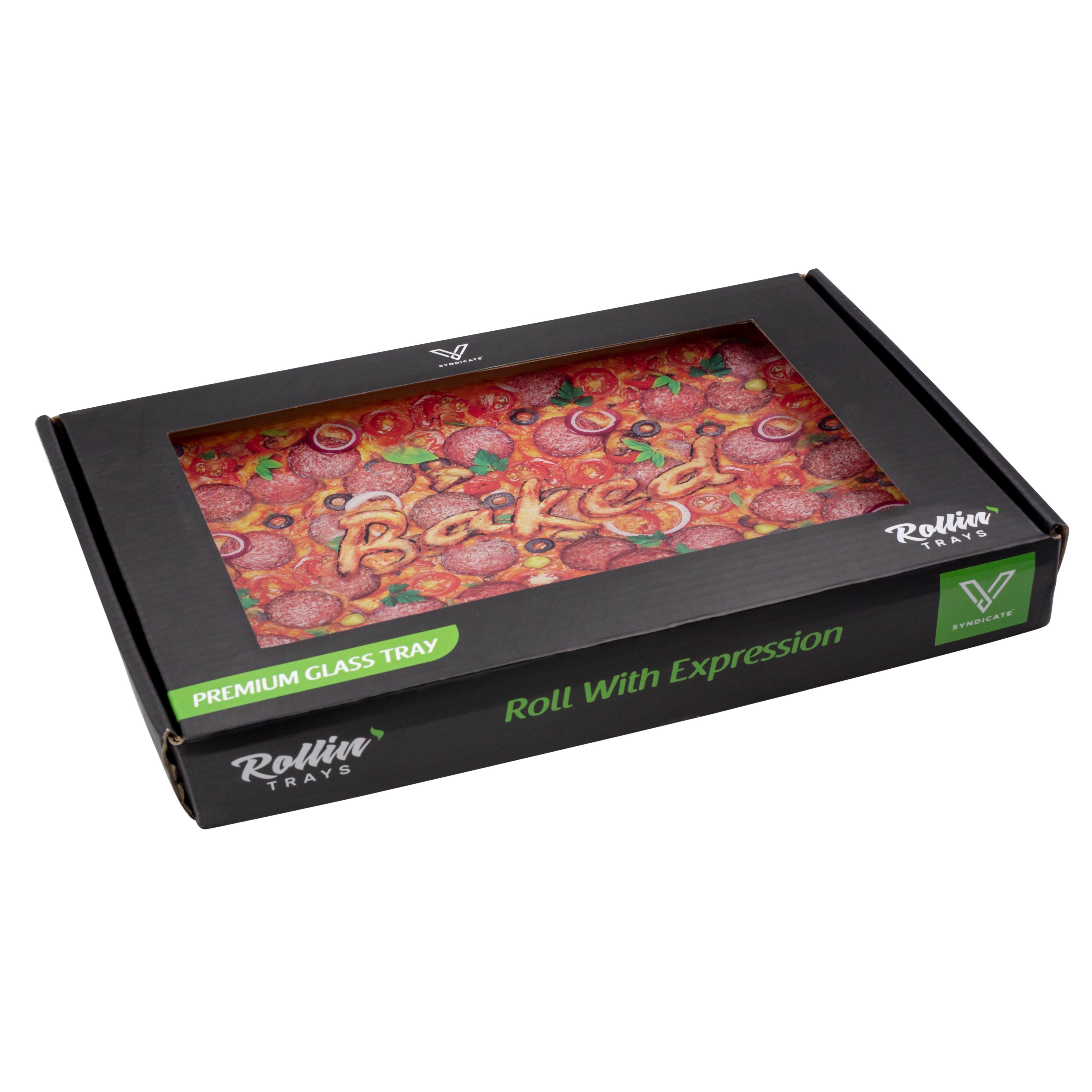 V-SYNDICATE | Baked Pizza Rolling Tray | 10in x 6.25in - Medium - Glass - 1