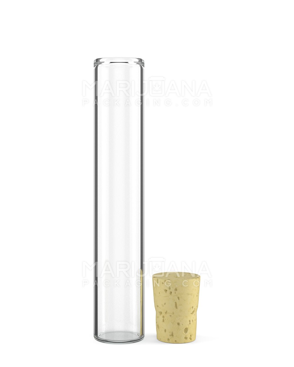Pre-Roll Tubes & Cork Tops | 115mm - Clear Glass - 500 Count - 6