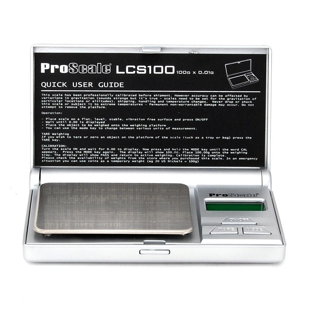 PRO SCALE | LCS100 Digital Scale | 100g Capacity - 0.01g Readability - 2