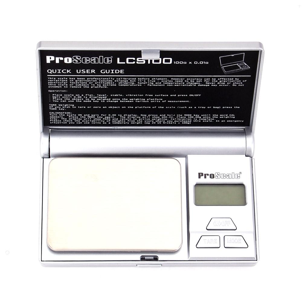 PRO SCALE | LCS100 Digital Scale | 100g Capacity - 0.01g Readability - 3