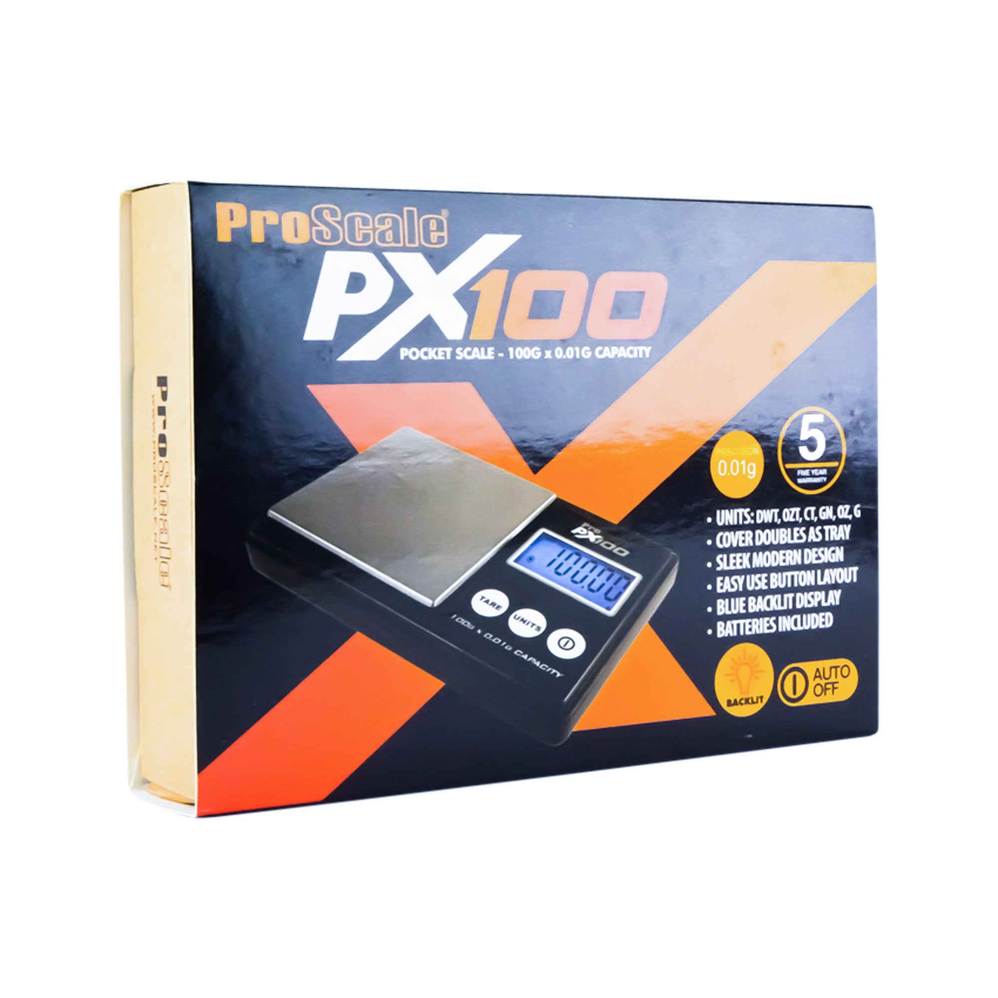PRO SCALE | PX100 Digital Scale | 100g Capacity - 0.01g Readability - 5